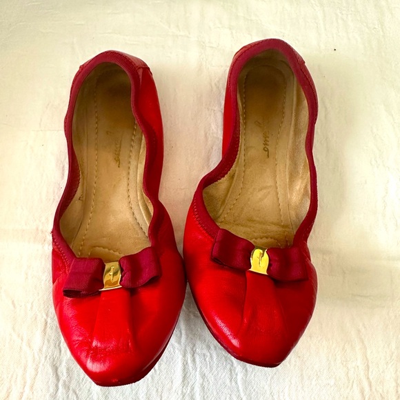 Ballet Flats My Joy in Red by Ferragamo - Picture 3 of 9